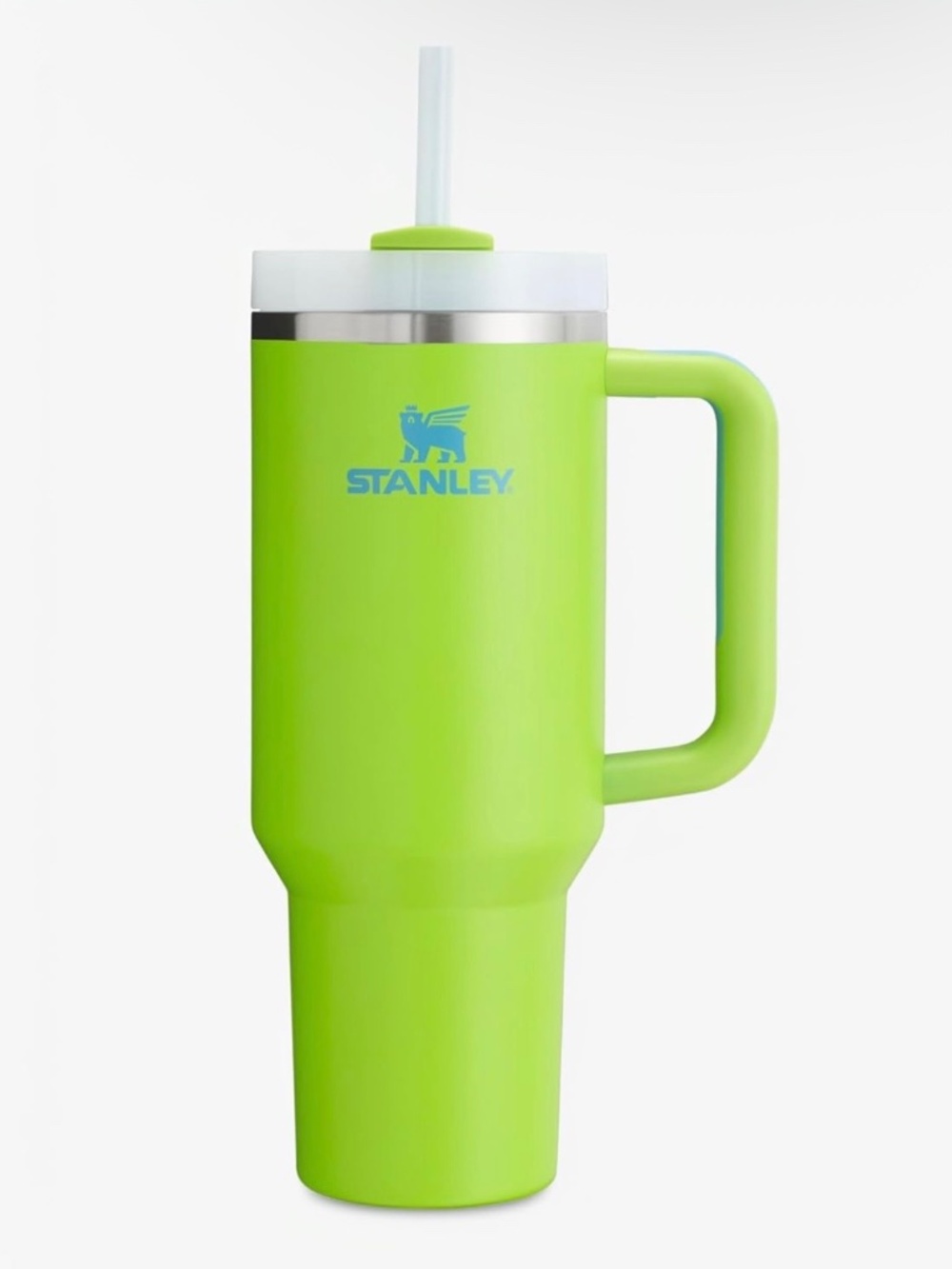 Stanley 40oz Quencher H2. O Flowstate Lime Green Blue travel cup